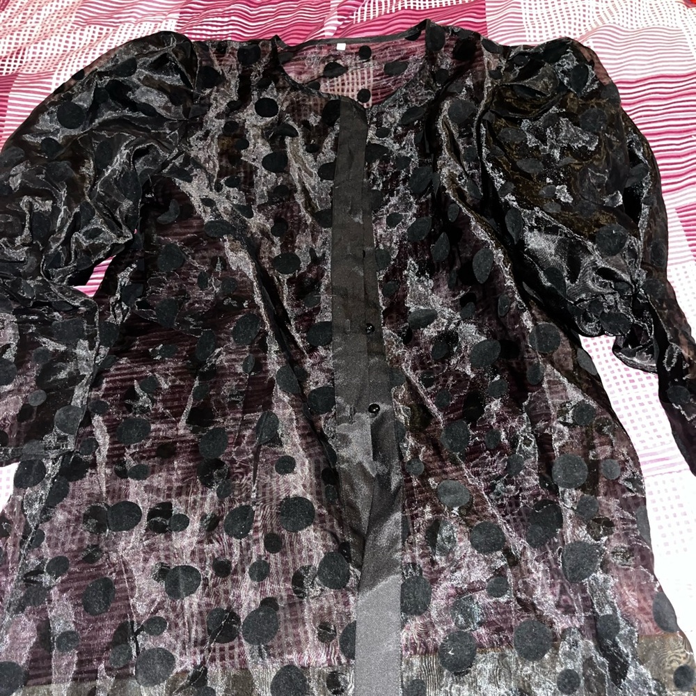 Black See Through Blazer
